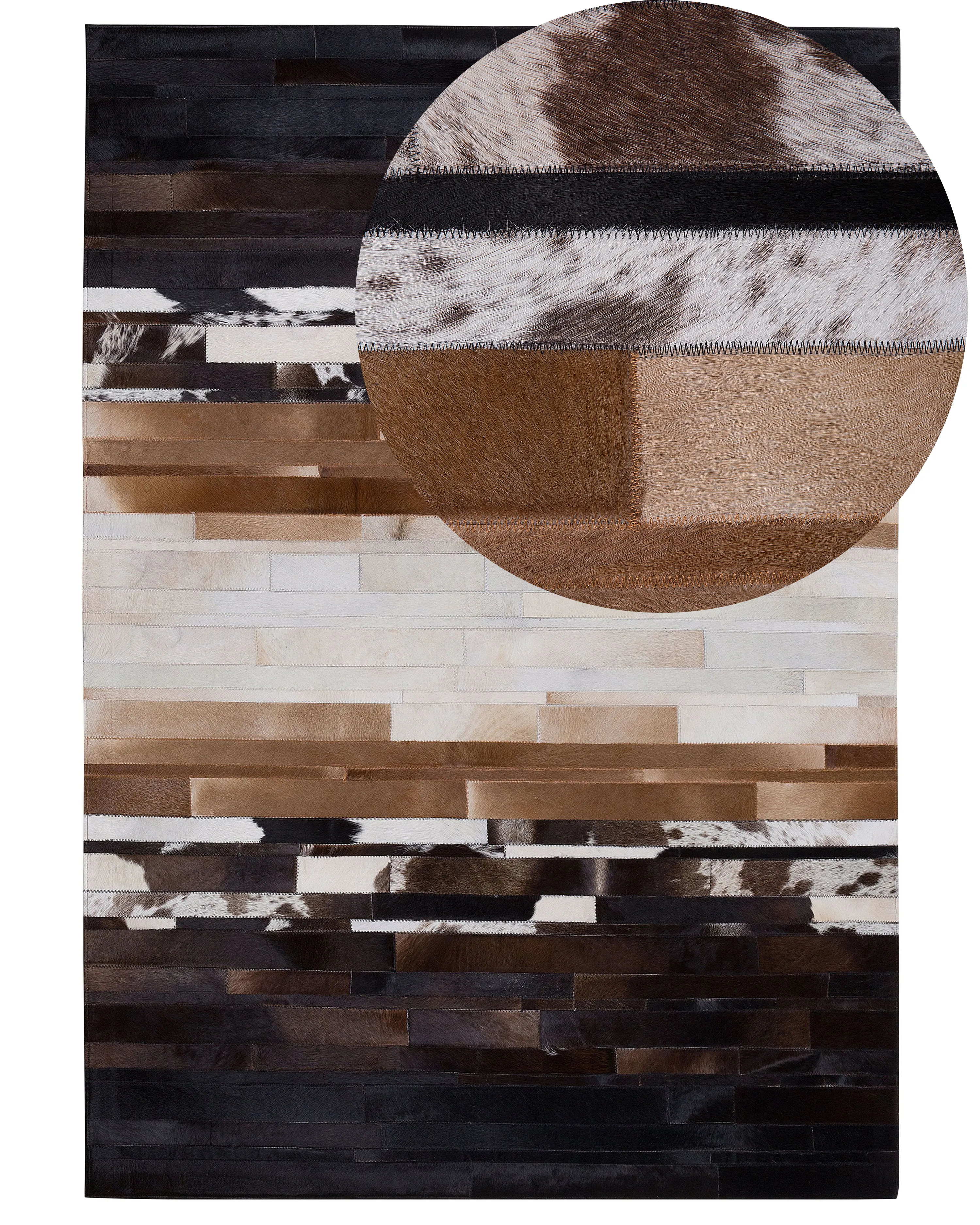 Vloerkleed DALYAN Bruin 160 x 230 cm Leer