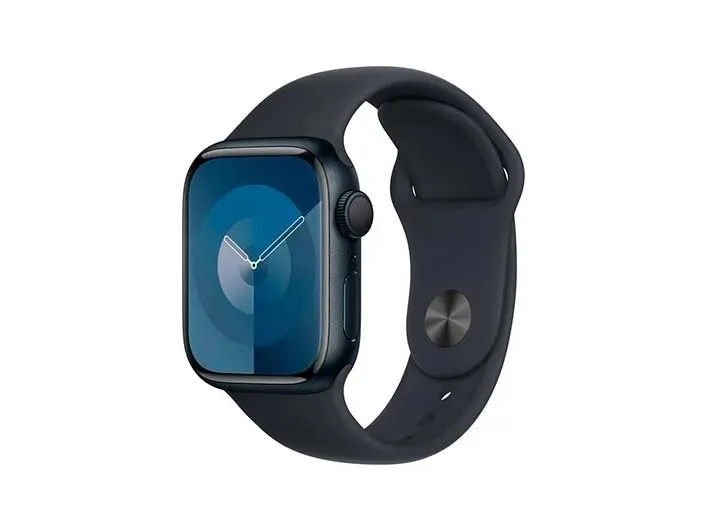 [OUTLET] - Apple Watch Series 9 (GPS) - 41 mm - midnatsaluminium - smart ur med sportsbånd - fluoroelastomer - midnat - båndstørrelse: M/L - 64 GB - Wi-Fi, UWB, Bluetooth - 31.9 g