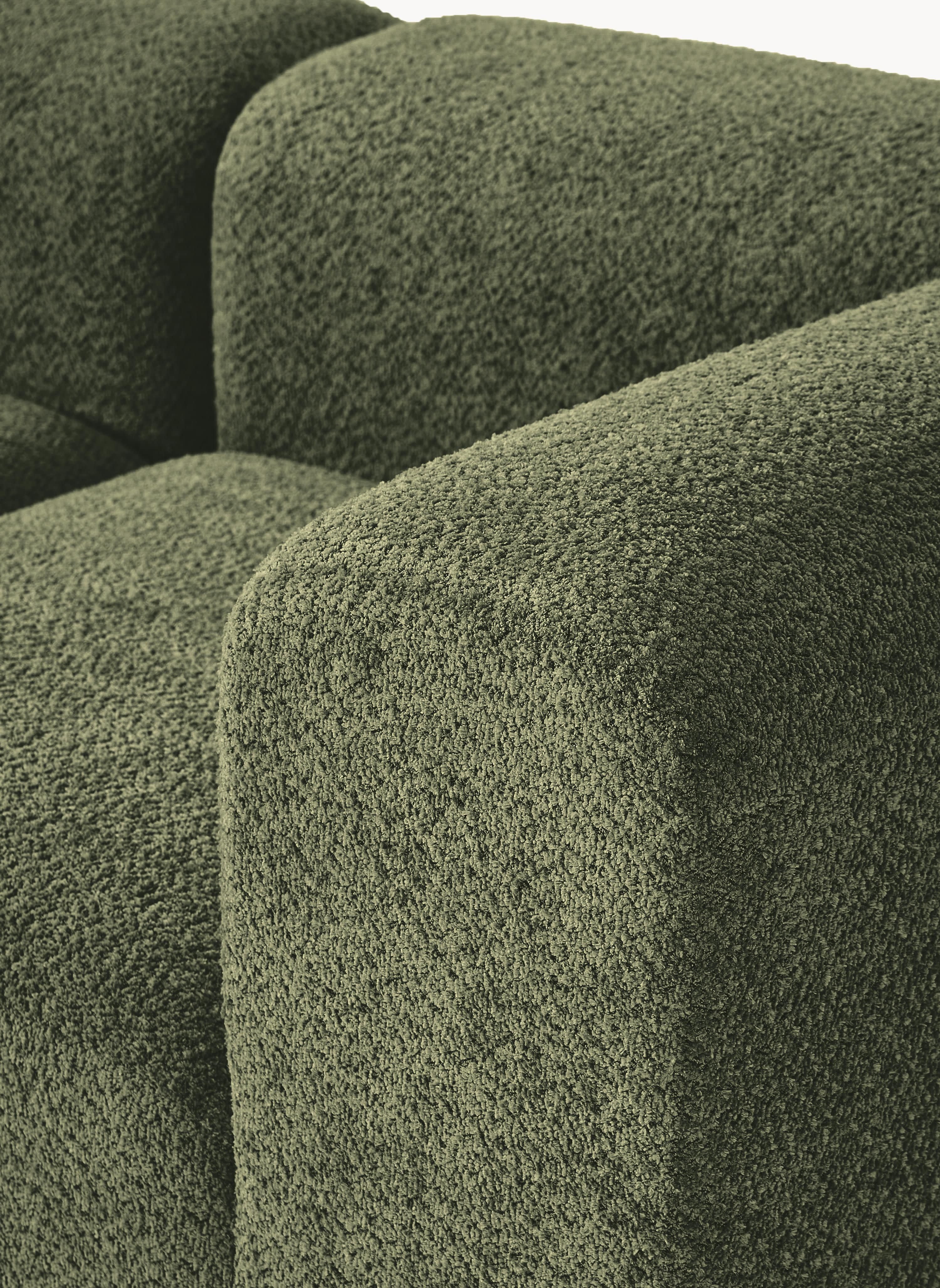 Modulaire bank Natalie (3-zits) van teddy-bouclé
