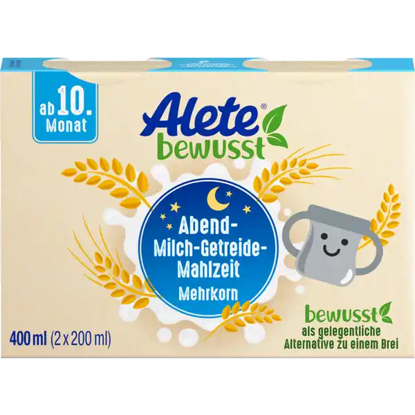 Abend-Milch-Getreide-Mahlzeit Mehrkorn ab 10. Monat