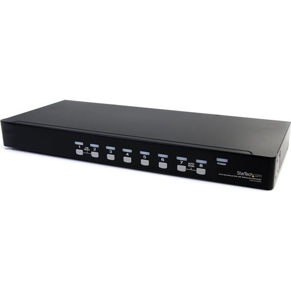 StarTech.com Commutateur USB VGA KVM 8 ports à montage sur rack avec audio (câbles audio inclus)