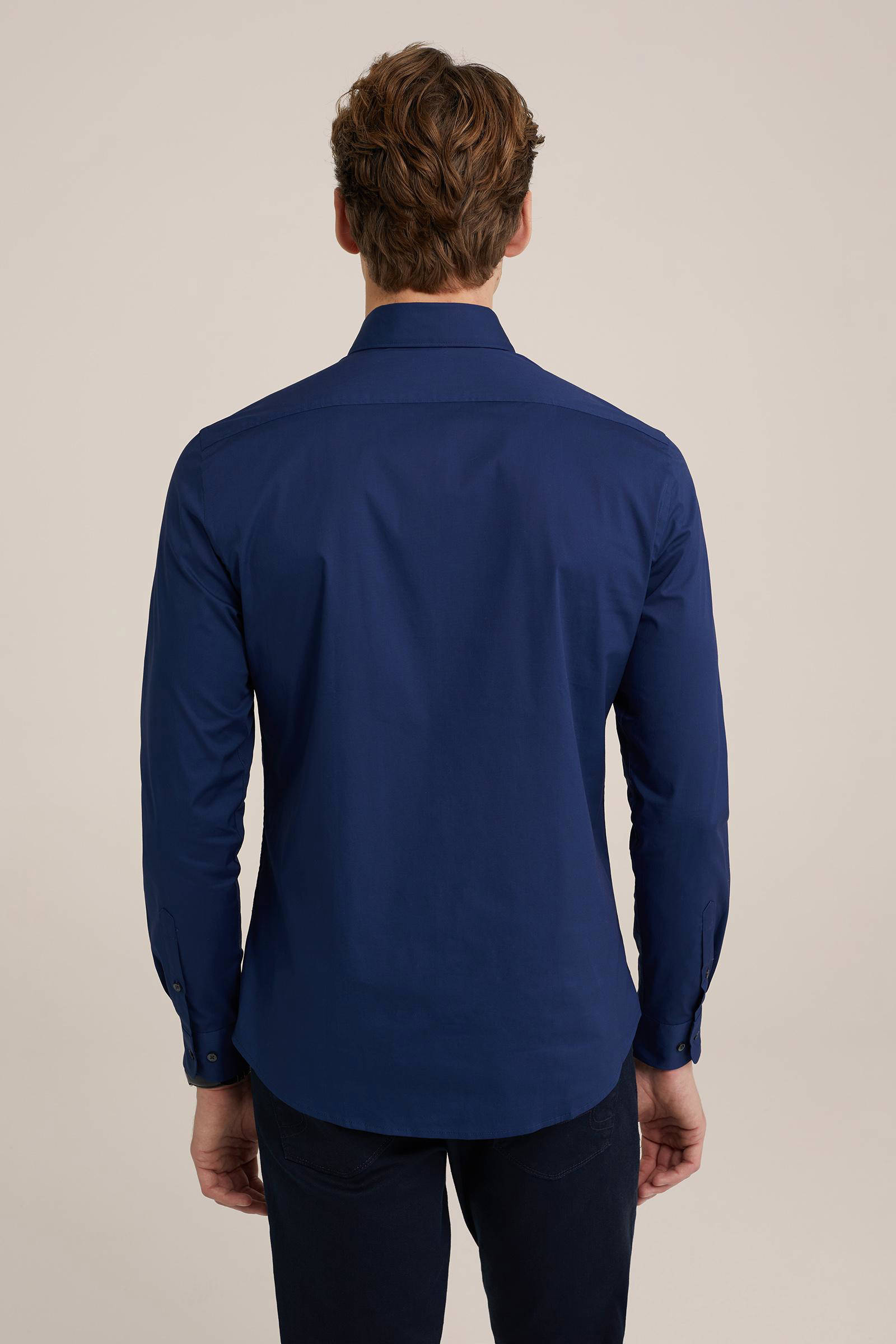 WE Fashion tall fit overhemd blauw