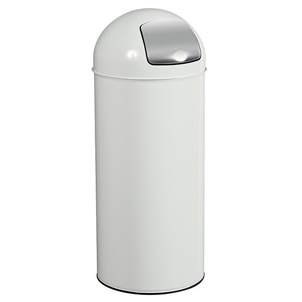 Poubelle Push  Rossignol 45 L blanche couvercle à trappe