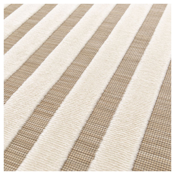 Tapis intérieur et extérieur en relief - luna - beige et noir - 160 x 230 cm