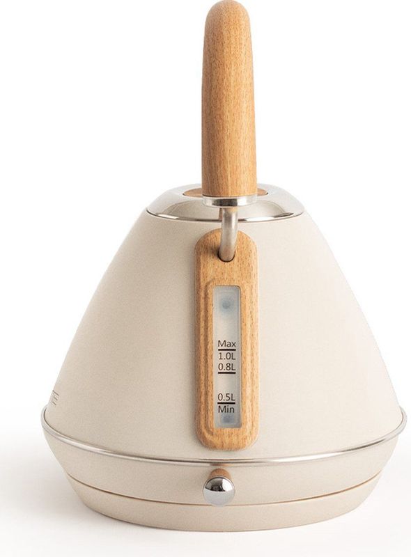 CREATE Waterkoker Retro 1200 Watt 1 Liter RVS BPA vrij Elektrisch Wit Kettle Retro