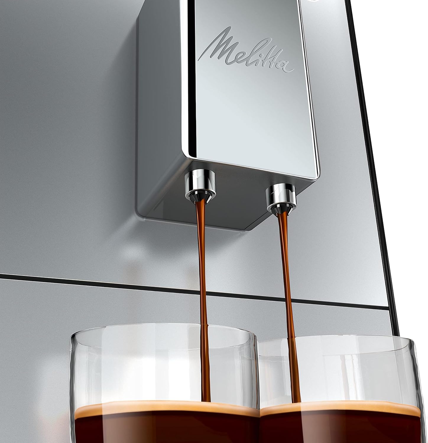 Melitta, Purista, Argent, F230-101 Machine à Café et Expresso 1L Automatique avec Broyeur à Grains, Compacte, Silencieuse