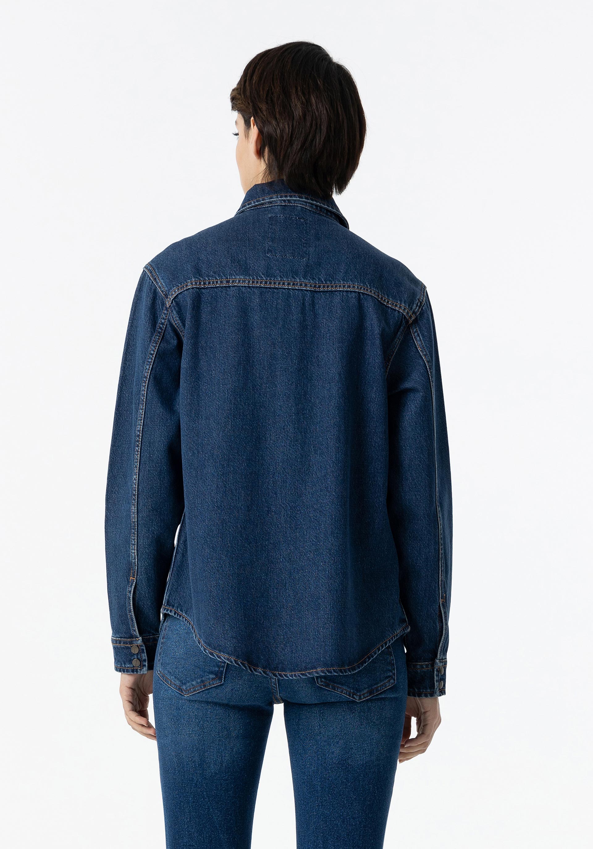 Camisa de Ganga com Bolsos