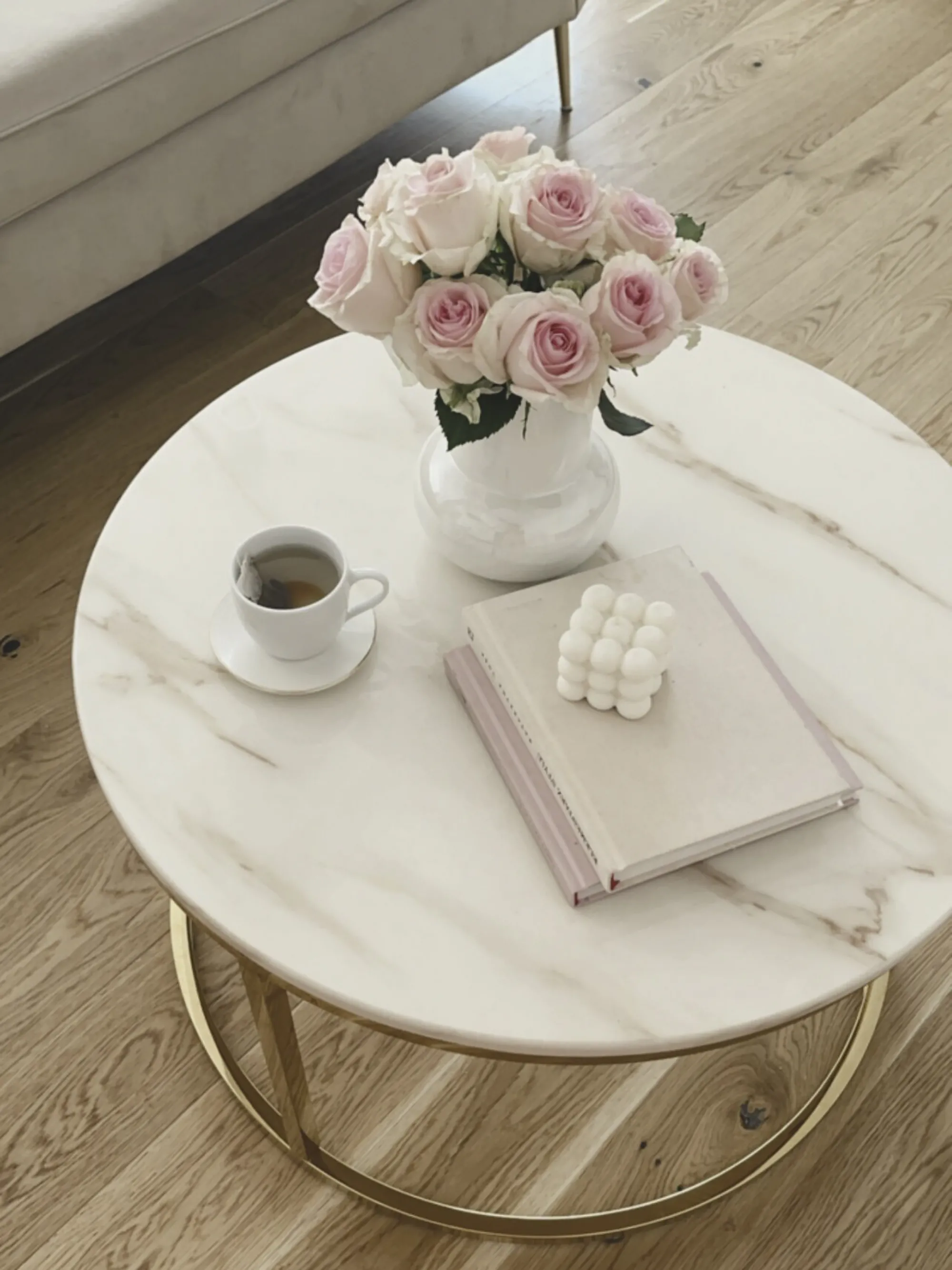 Salontafel CORAL Marmer/goud