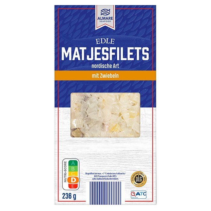ALMARE SEAFOOD Matjesfilets Edel 236 g, Zwiebel