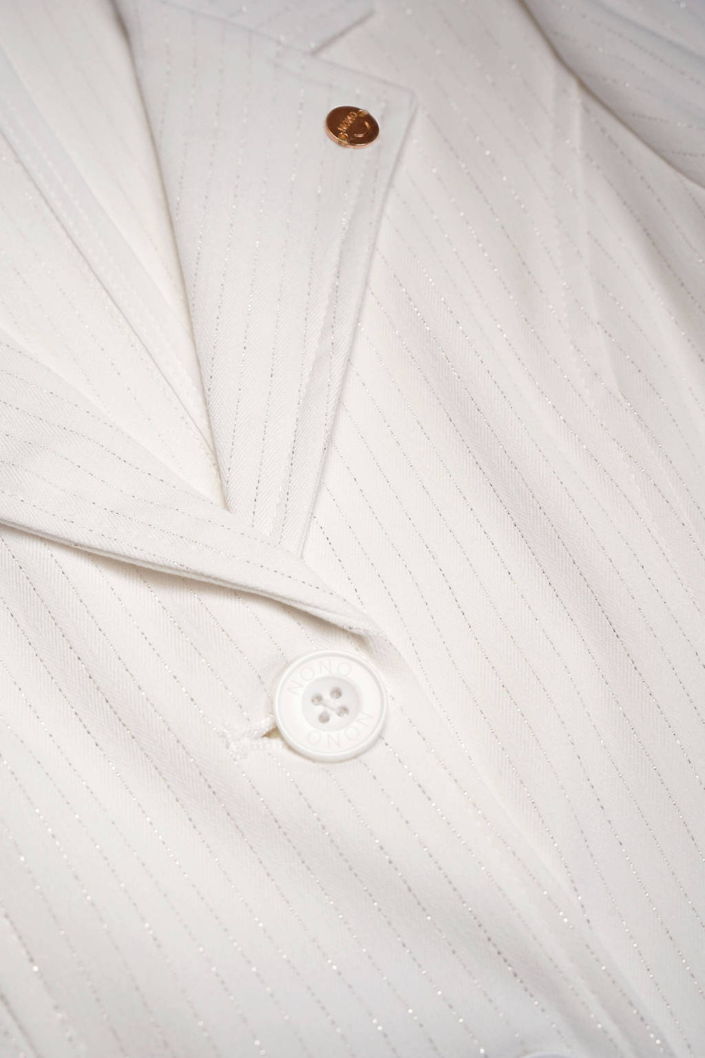 NONO blazer Dip met textuur wit