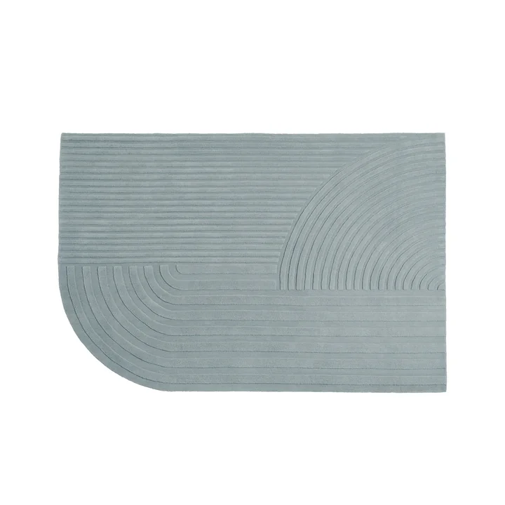 Muuto - Relevo Teppich, 170 x 240 cm, salbeigrün