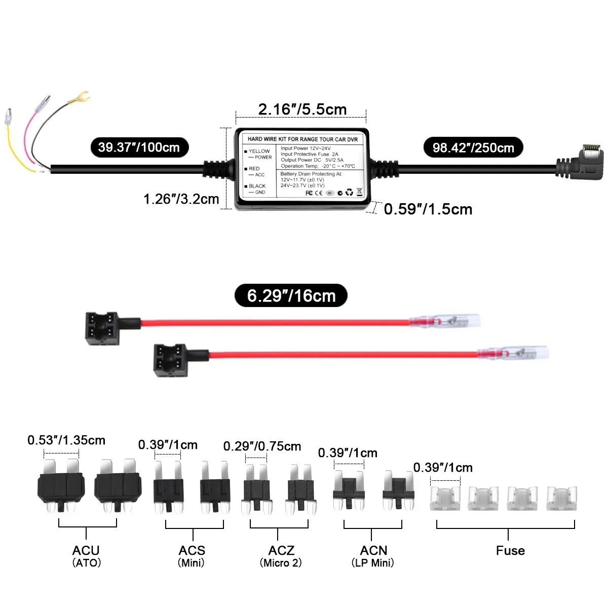 Kit de câblage DVR de voiture + GPS