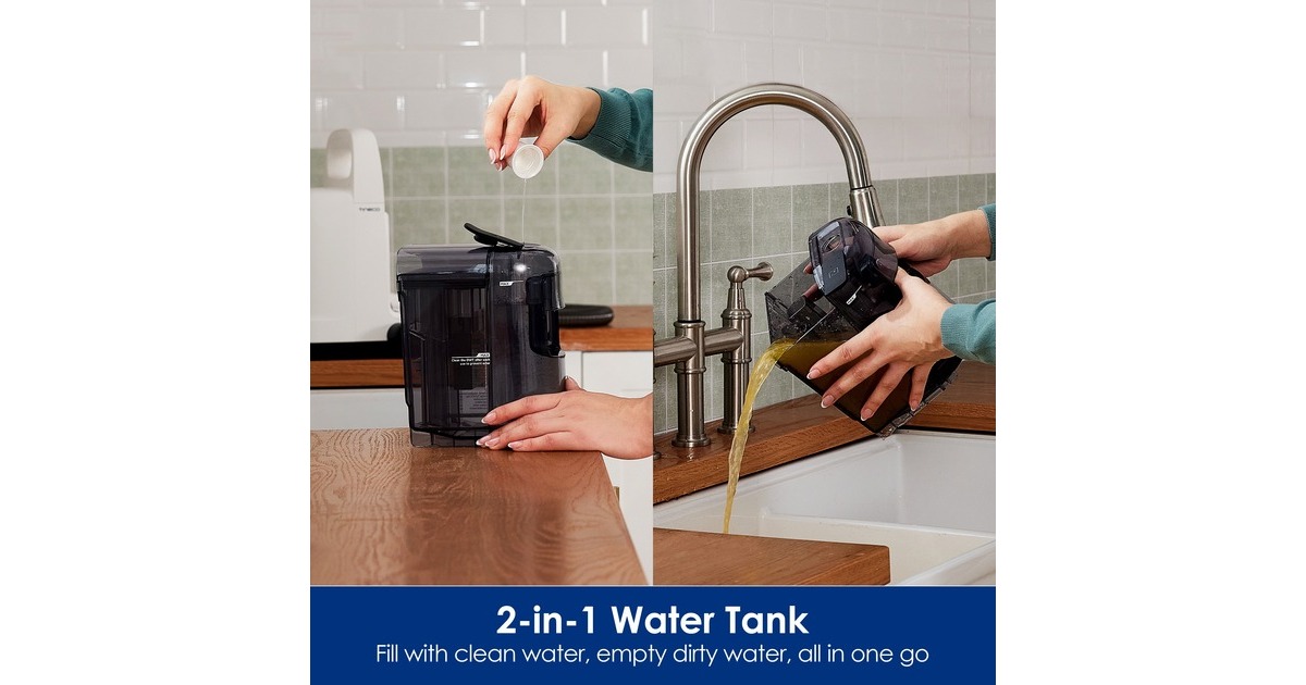 TinecoiCarpet SPOT Cleaner Tapijtreiniger vloerreiniger  (Wit/zwart, Vlekkenreiniger tapijt, meubels, auto | twee aparte waterreservoirs)