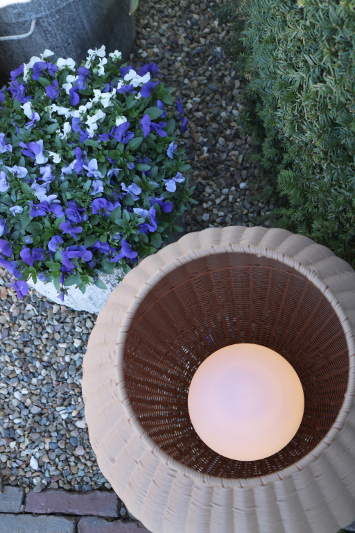 Lucide Colin vloerlamp LED oplaadbaar buiten IP44 naturel