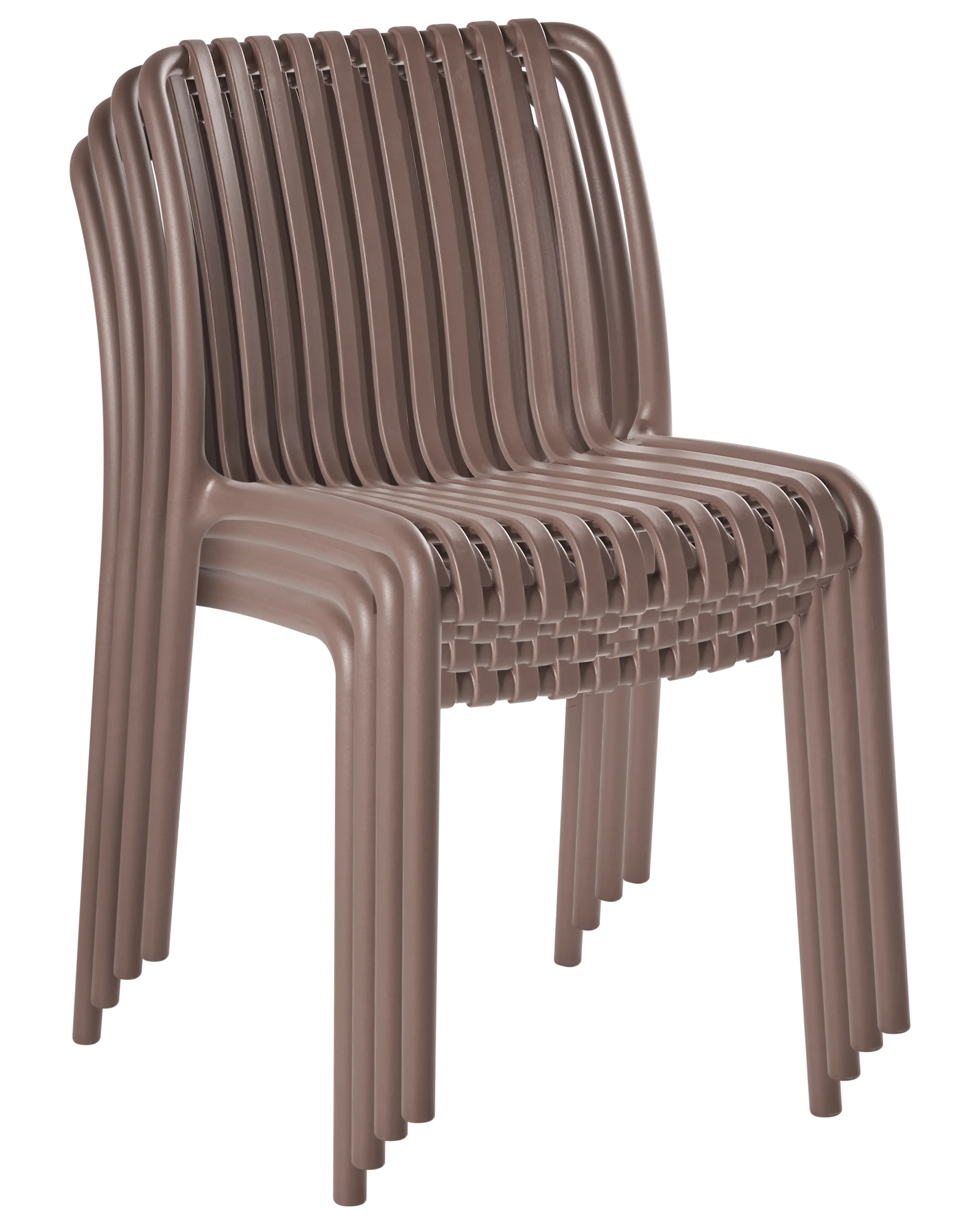 Set van 4 tuinstoelen ARICCIA Bruin