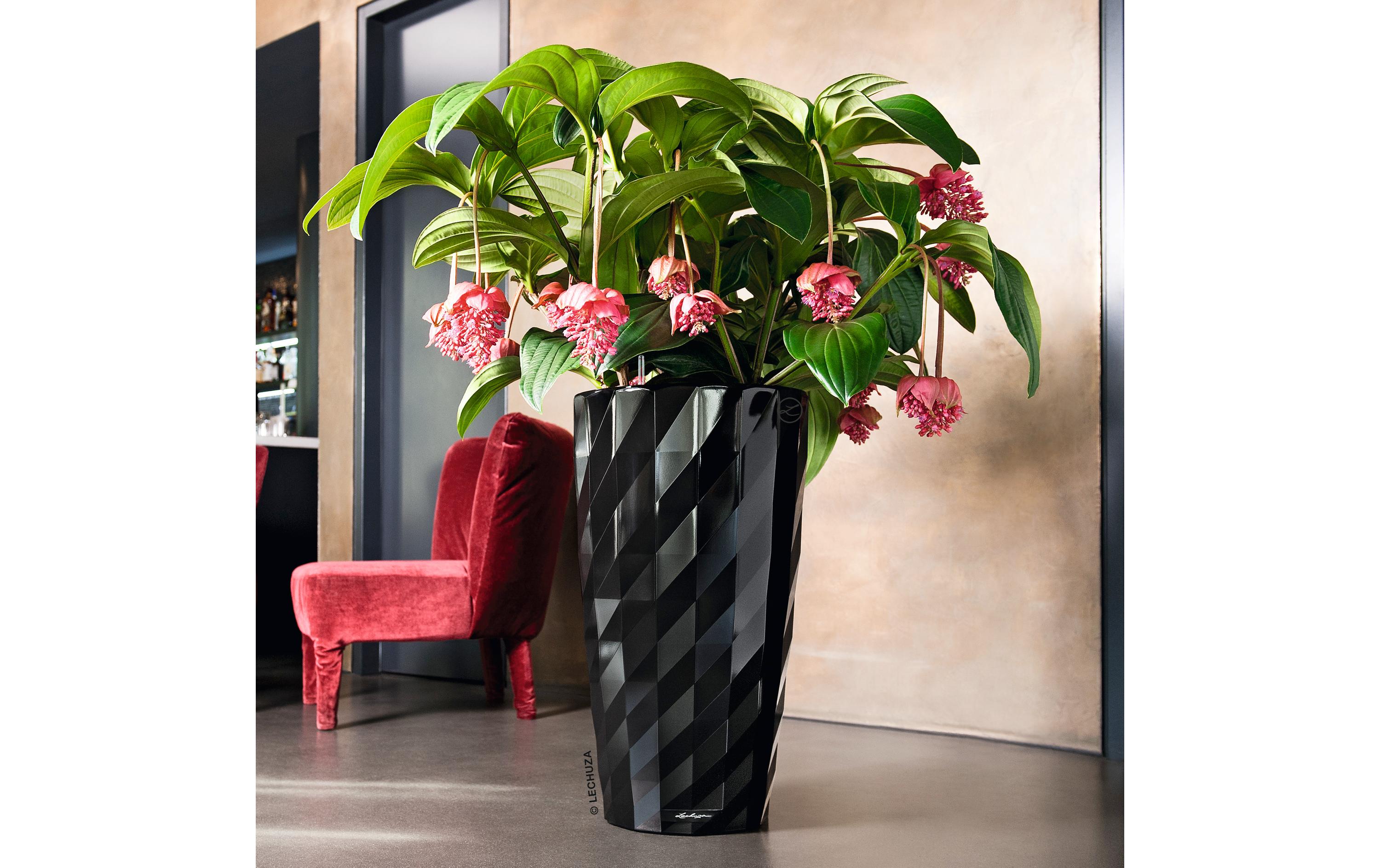 Blumentopf Diamante Premium 40, Schwarz<br>Pflanzentopf