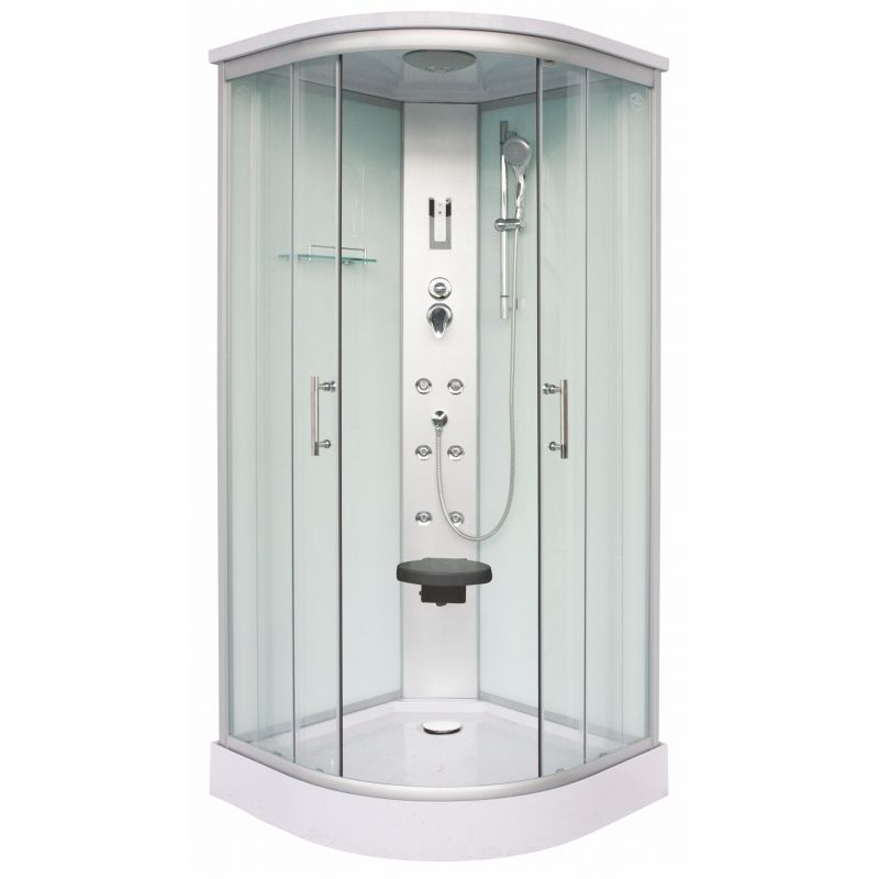 Badstuber Scala white kitvrij gesloten douchecabine 90x90cm