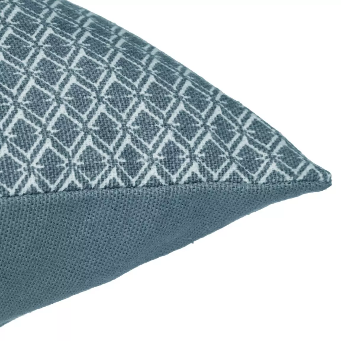 Coussin rectangulaire coton (30 x 50 cm) Otto Bleu canard