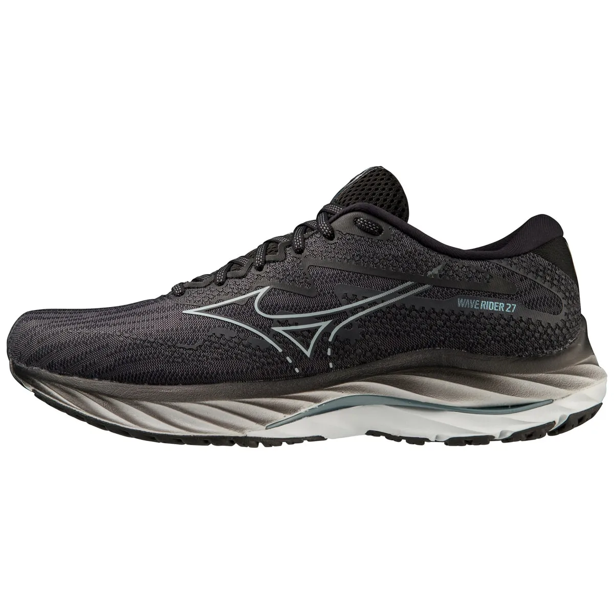 Mizuno Men's Wave Rider 27 Ebony/Iblue/Black