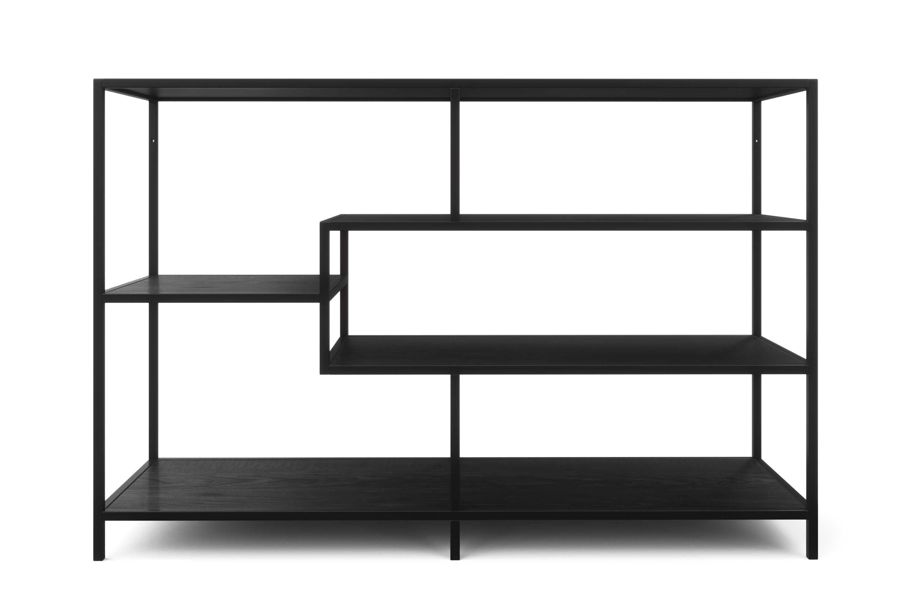 Bücherregal SEAFORD 117 x 78 cm schwarz
