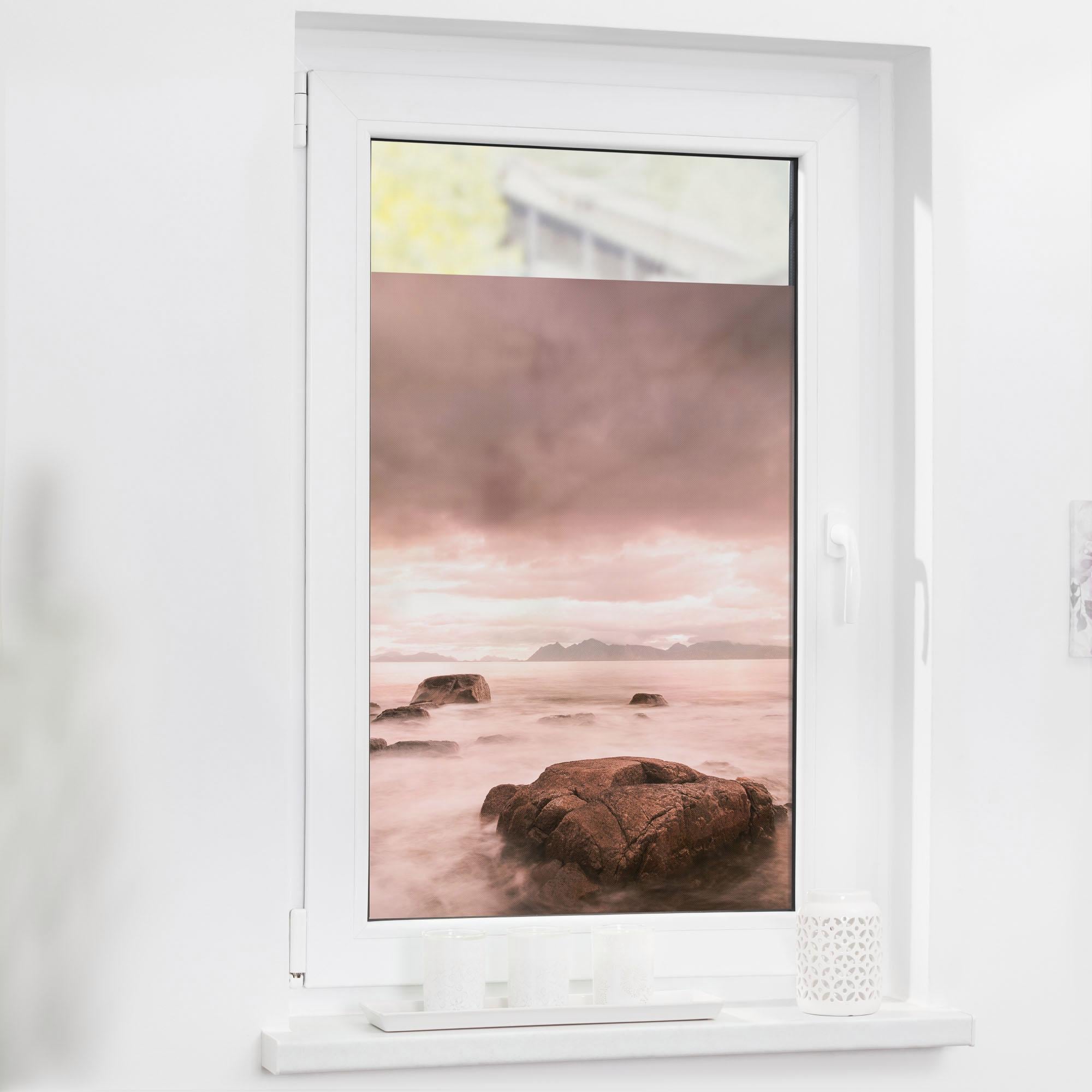 LICHTBLICK ORIGINAL Fensterfolie »Stone« 1 Stk. blickdicht strukturiert Klebepunkte selbstklebend, Sichtschutz