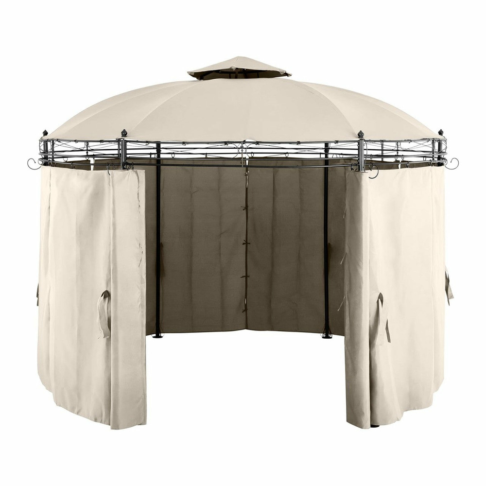 Pergola pavillon barnum tonnelle tente abri gazebo de jardin terrasse 3,5 m - 180 g/m² beige