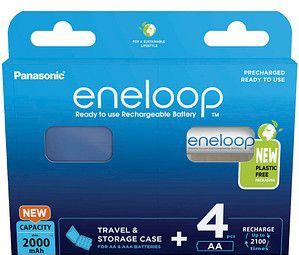 Panasonic Eneloop oplaadbare 4x AA batterijen - 2000 mAh - NiMH- Inclusief Opbergdoos