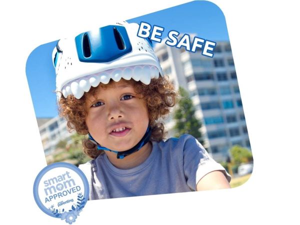 Crazy Safety Børnecykelhjelm, White Tiger