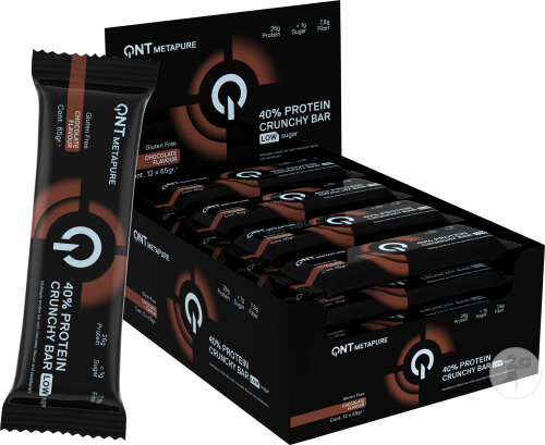 QNT Metapure Barre Protéinée Croquante Chocolat 12x65g