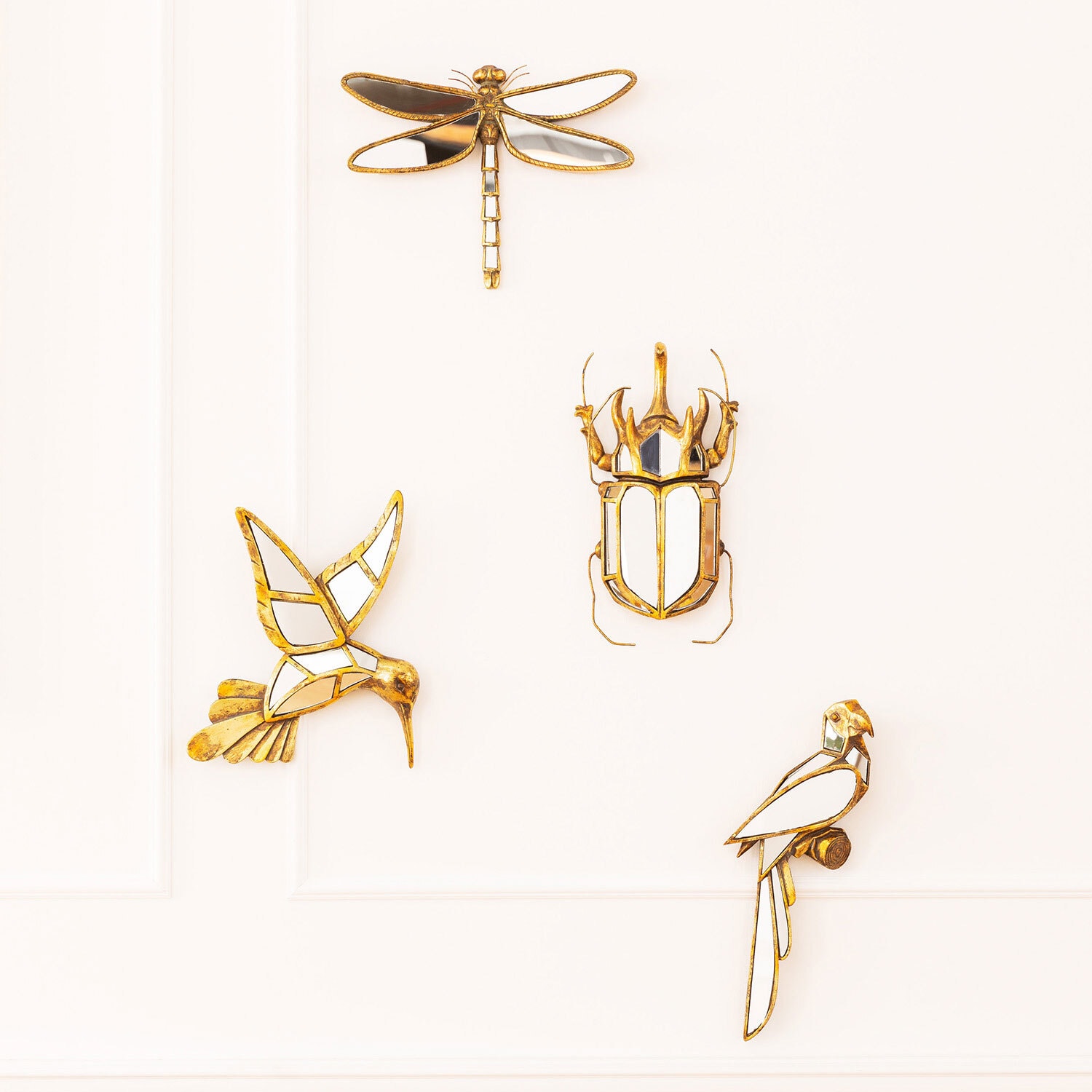 KARE DESIGN Wandschmuck DRAGONFLY 37 x 27 cm goldfarbig