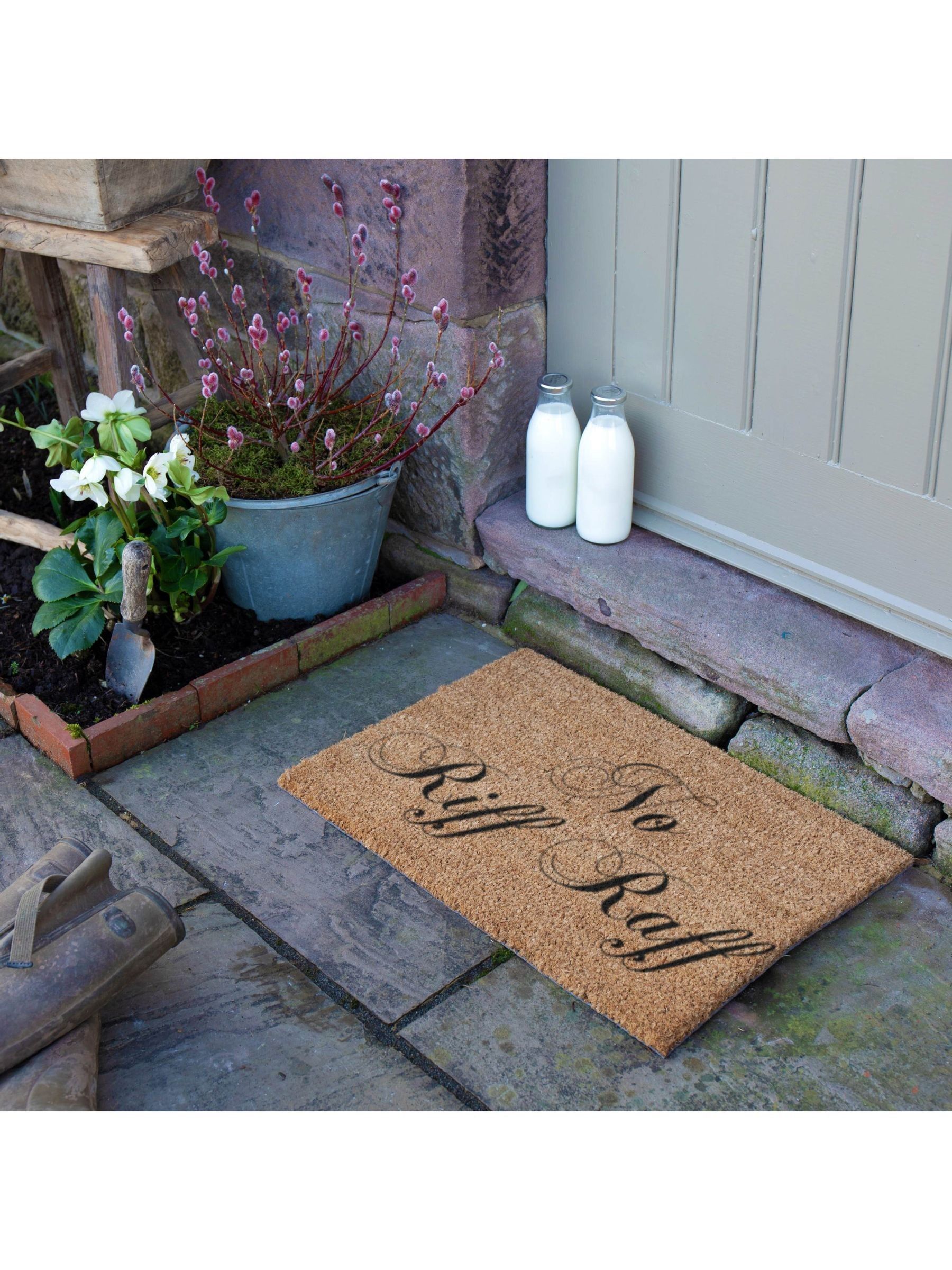 Artsy Mats deurmat met No Riff Raff-print