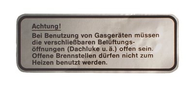 Gas-Hinweisschild