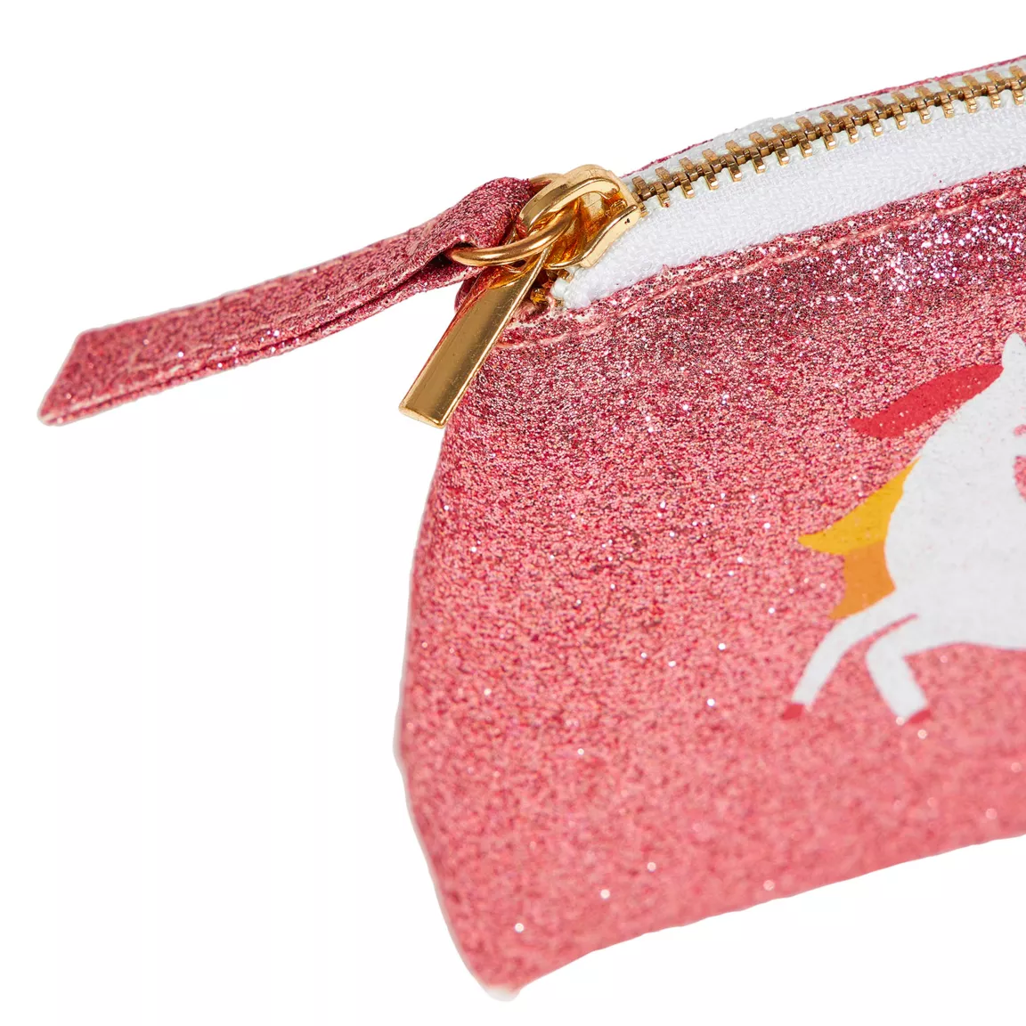 Porte monnaie paillettes enfant (11 cm) Licorne Rose
