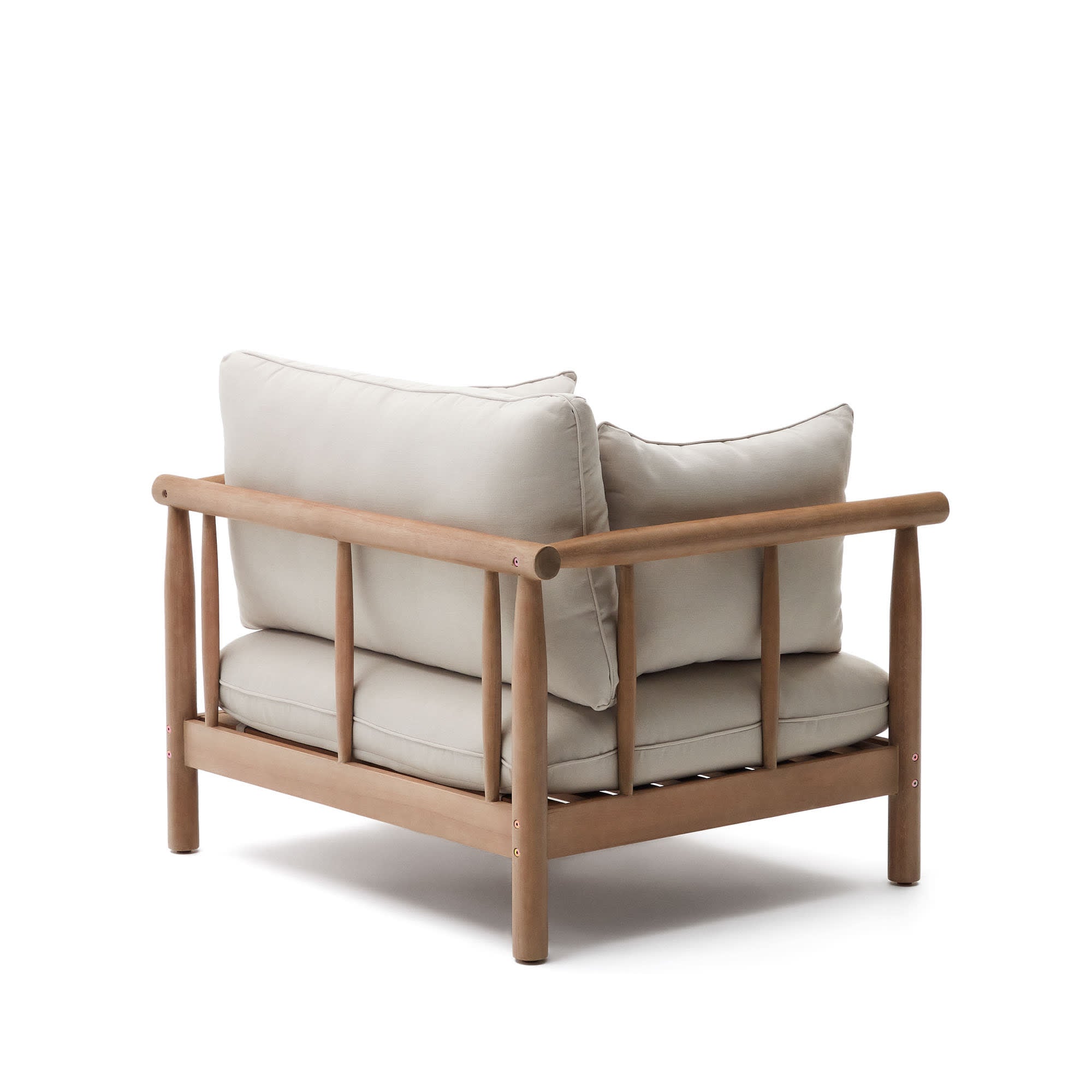 Kave Home - Massief eucalyptushouten fauteuil Sacova