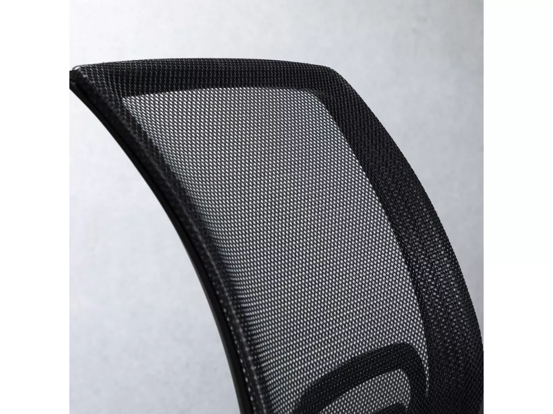 Chaise de bureau PHOENIX, Pivotante et réglable en hauteur, Tissu mesh, Avec accoudoirs, Noir