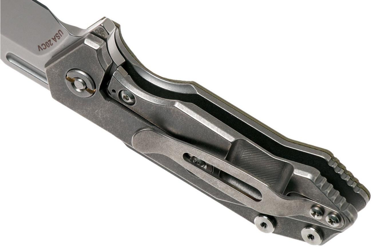 Rick Hinderer Half Track Gen 2, Spearpoint 20CV, OD Green G10, zakmes