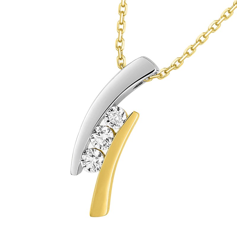 Collier Femme - Oxyde de zirconium - Or 18 Carats - Longueur : 42 cm