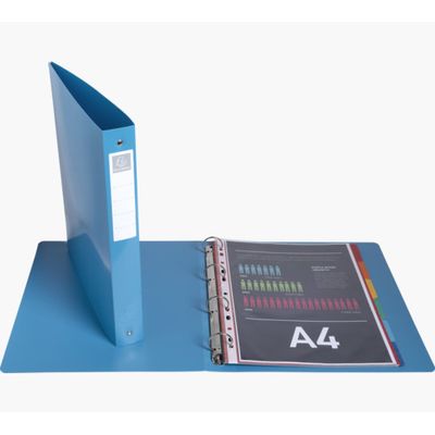 Exacompta BeeBlue - Classeur souple 4 anneaux - Dos 40 mm - A4 maxi - pour 275 feuilles - disponible dans différentes couleurs