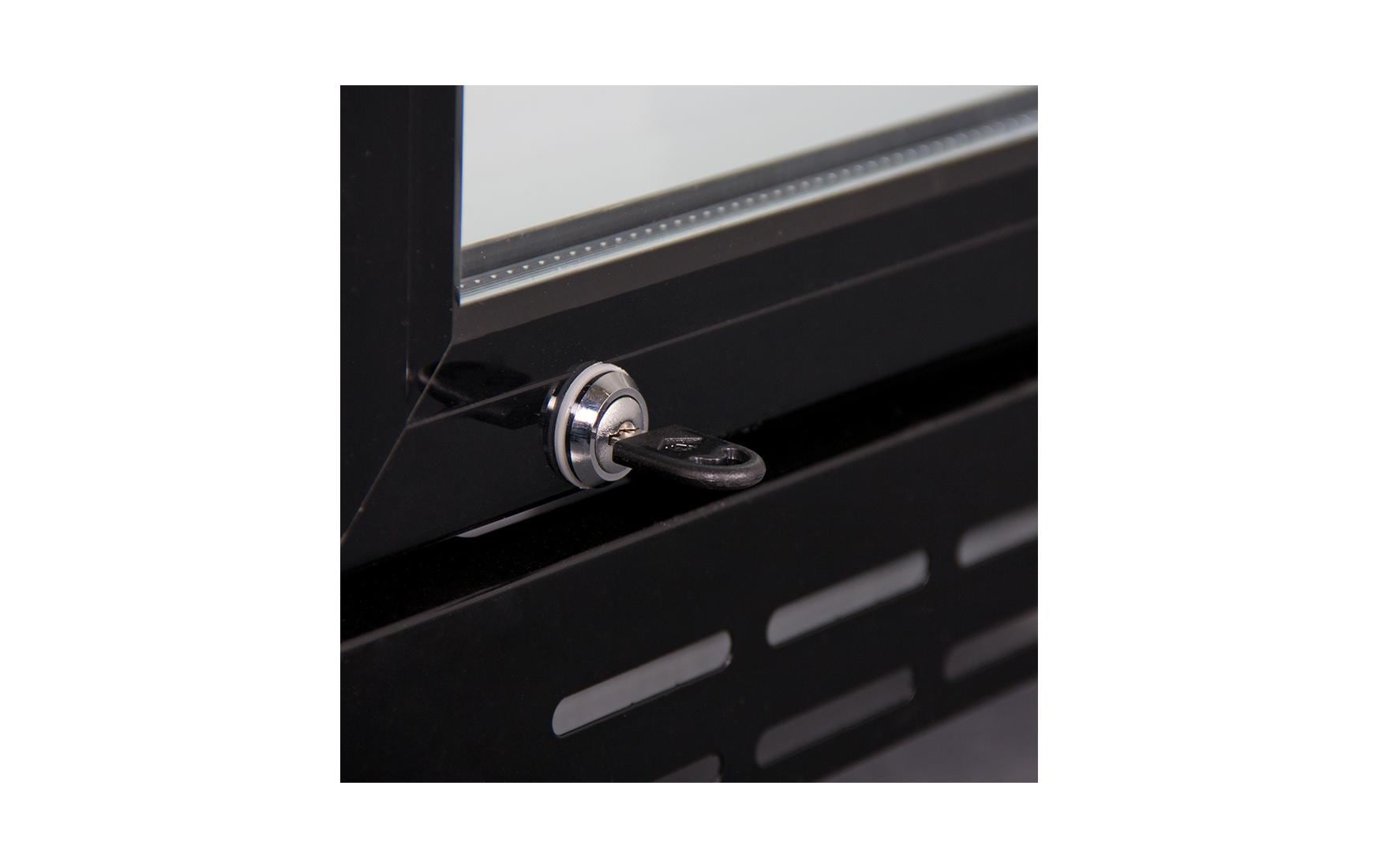 Gewerbekühlschrank Gastro Rechts<br>Kühlschrank, Freistehend, Schwarz/Weiss