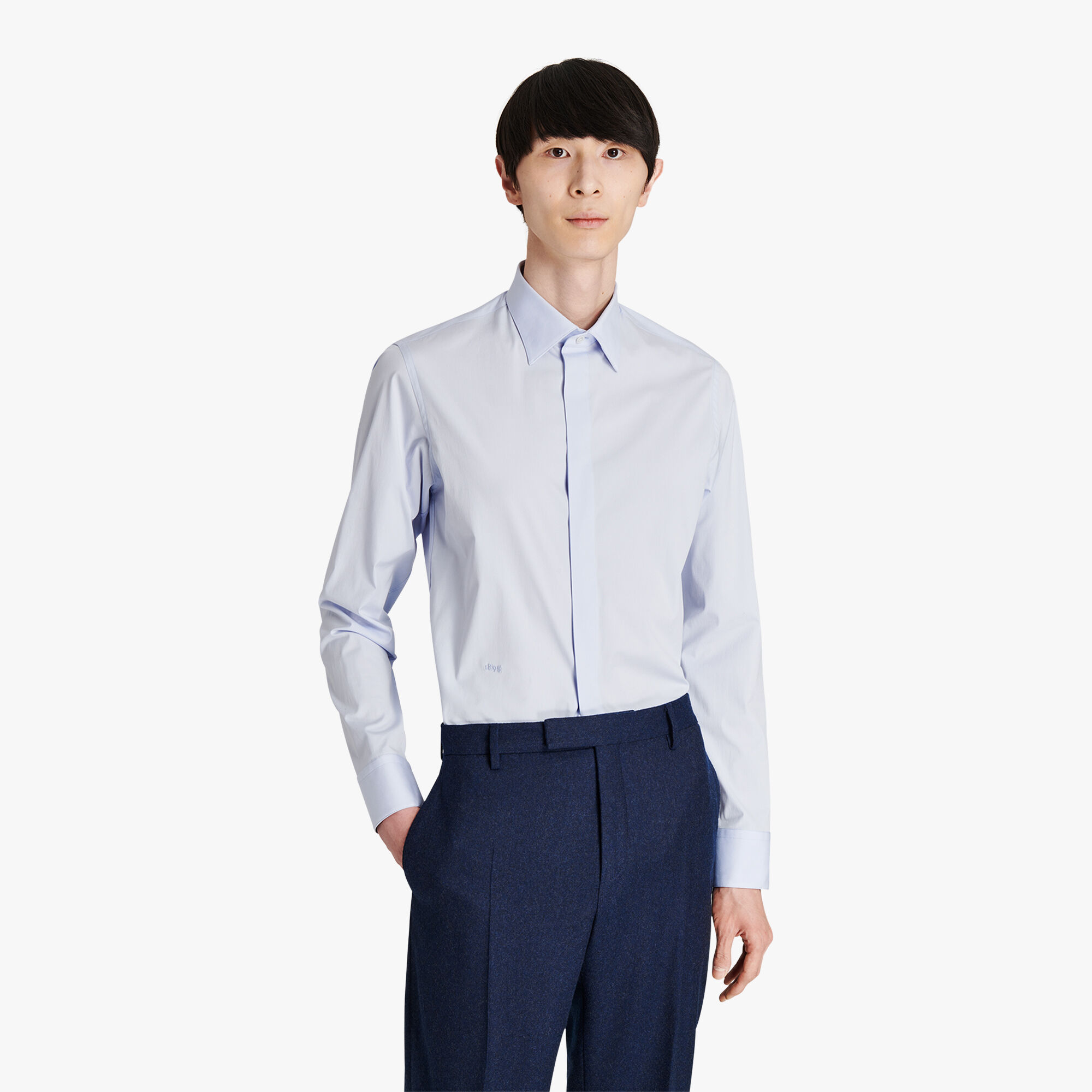 Chemise En Popeline De Coton Stretch
