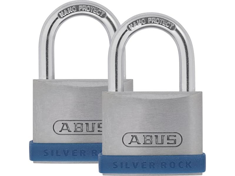 Abus Vorhängeschloss Silver Rock 5/40 Twins, 2 Stück Schloss