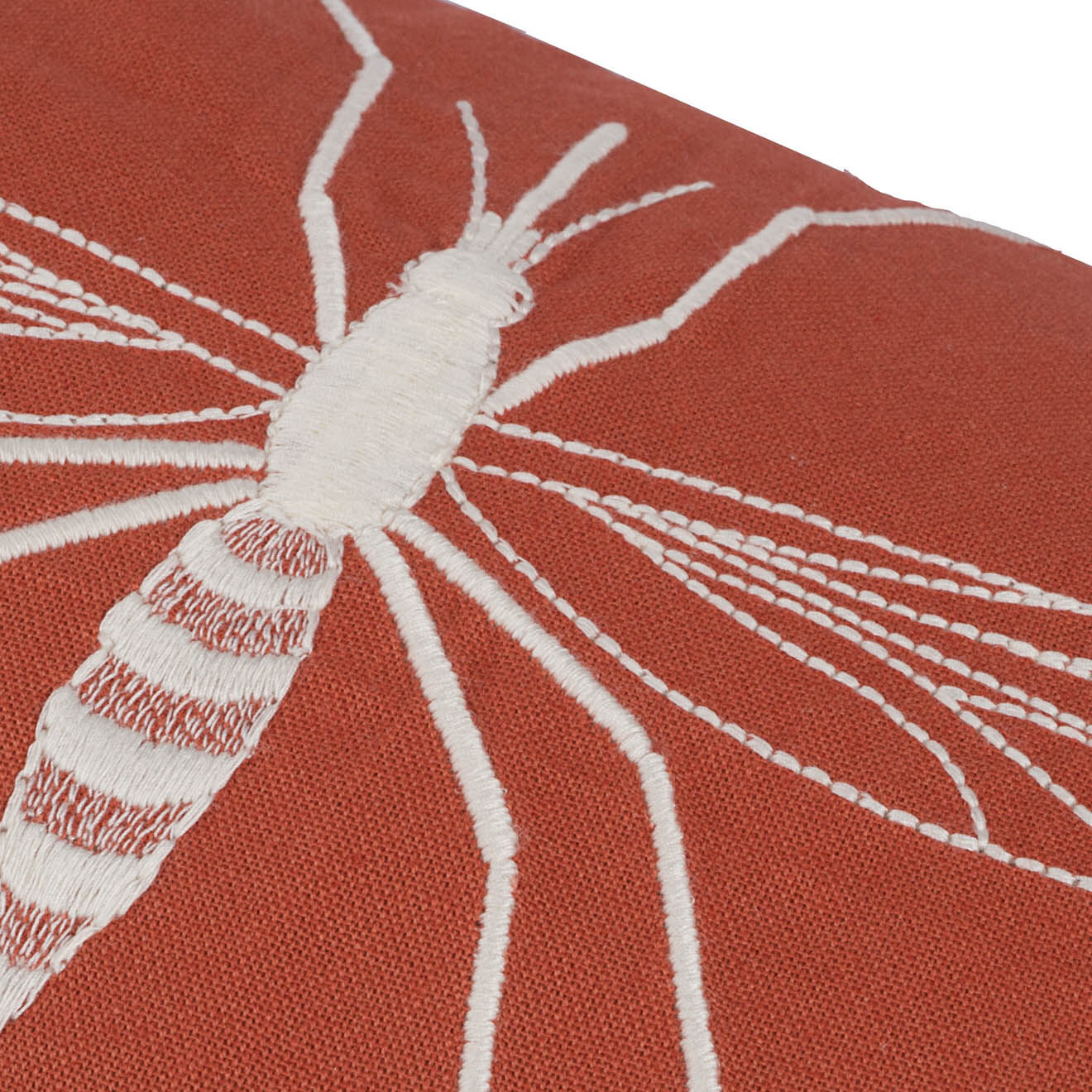 Febronie Housse de coussin Mosquito terracotta - 50x30 cm