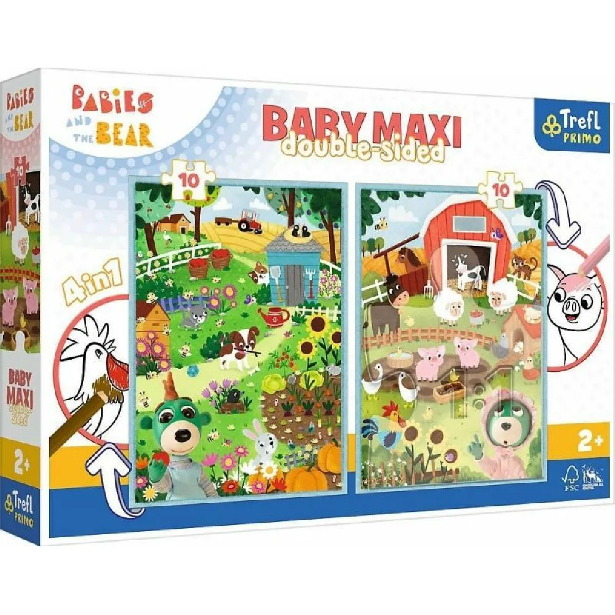 Trefl Puzzle 2x10 Élément Baby Maxi Bobaski