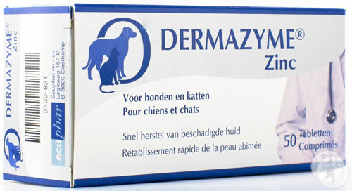 Ecuphar Dermazyme Zinc Chiens Et Chats 50 Comprimés