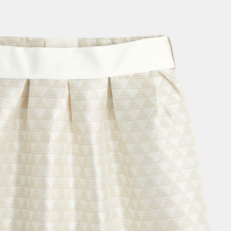 Jupe évasée irisée beige bébé fille Beige
