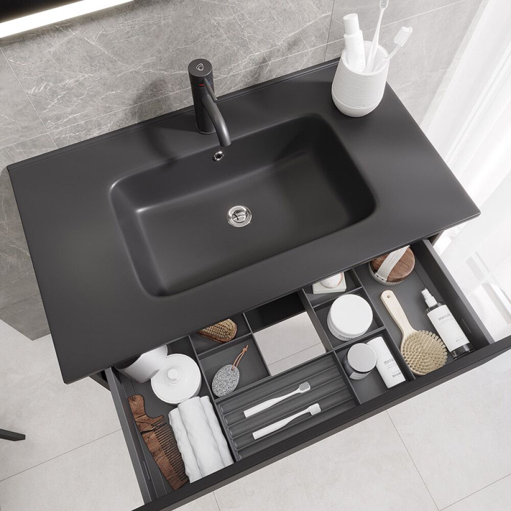 BADEROMSMØBEL CAMARGUE IQ+ FRONT SVART MATT 80CM