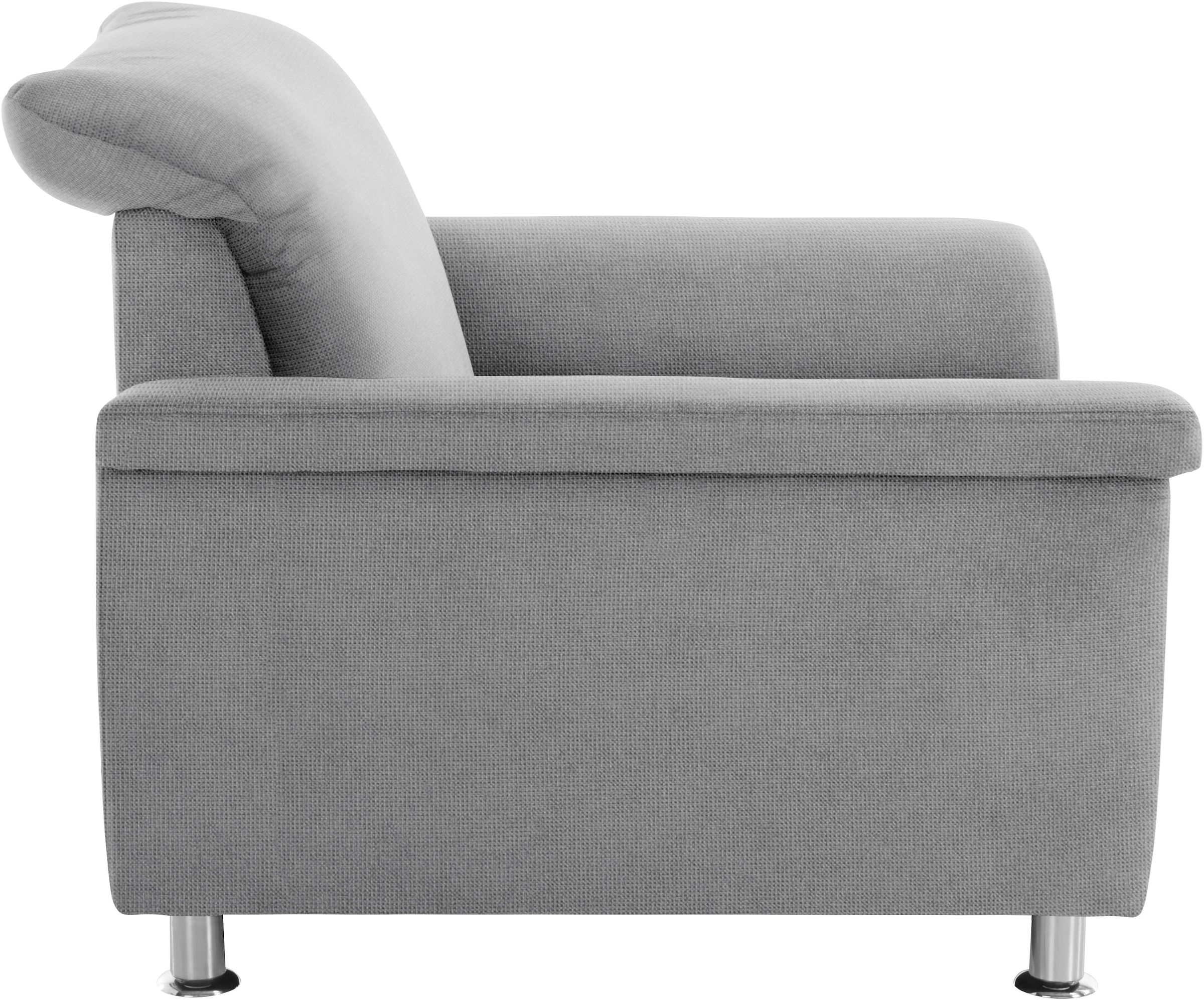 DOMO collection Sessel »Franzi, zeitlos und elegant, moderne Sitzheftung« wahlweise mit Kopfteilverstellung