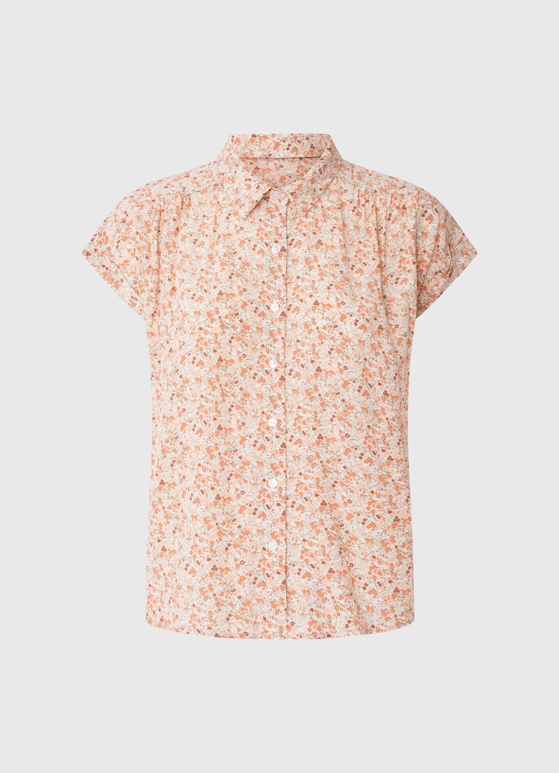 CAMISA FLORAL DE MANGA CURTA - multicolorida