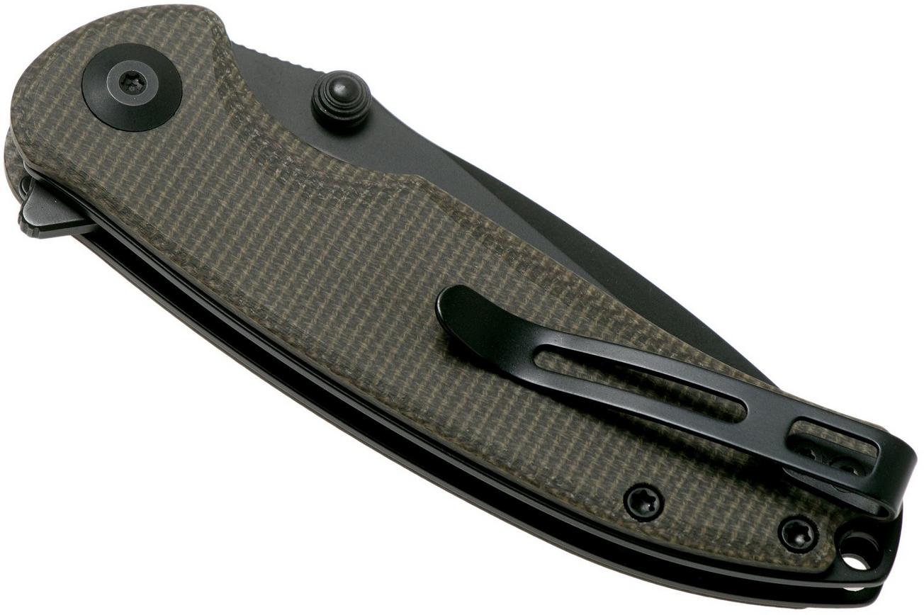 Civivi Pintail C2020C Black, Dark Green Micarta zakmes