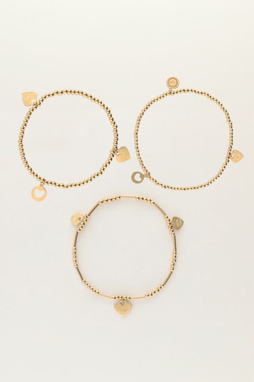 Candy armbanden set met hartjes